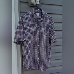 Brooks Brothers 346 Men's Plaid Button-Down Shirt 100% Cotton Large